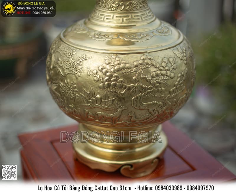 Lọ Hoa Tứ Quý cao 61cm mẫu đẹp