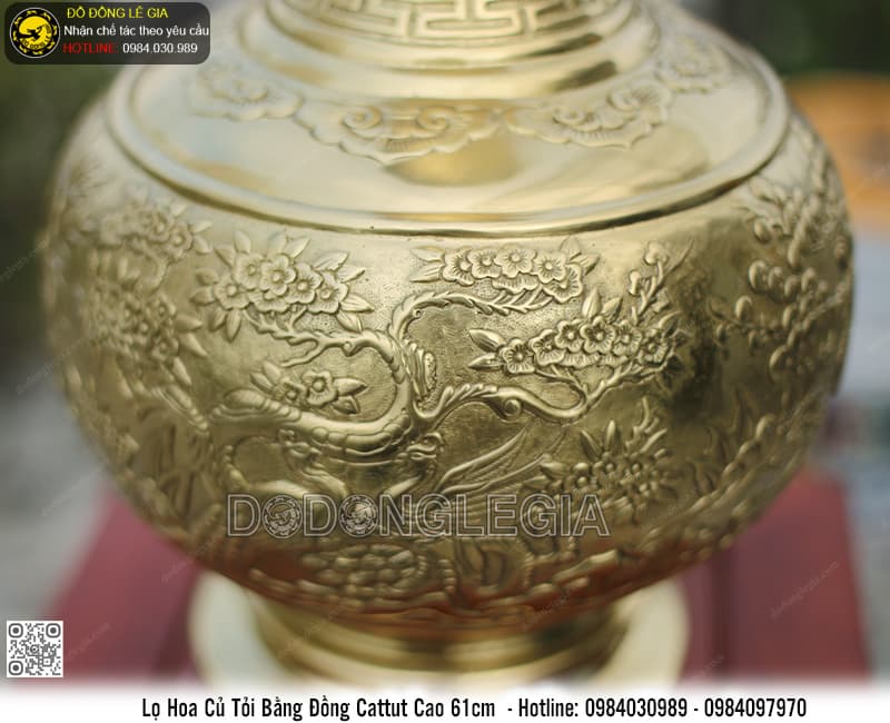 Lọ Hoa Tứ Quý cao 61cm mẫu đẹp