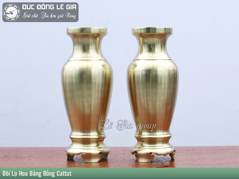 Đôi Lọ Hoa bằng đồng cattut