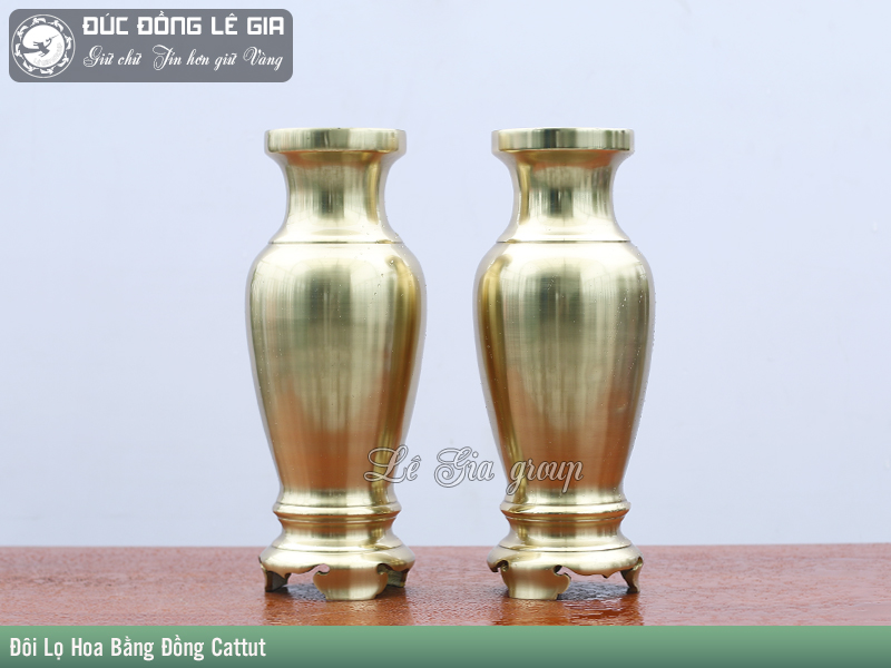 Đôi Lọ Hoa bằng đồng cattut