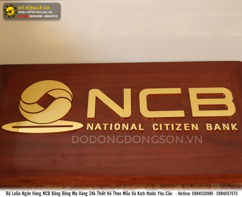 Bộ chữ Logo bằng đồng mạ vàng 24k cho phòng lãnh đạo Ngân hàng NCB | Đồ ...