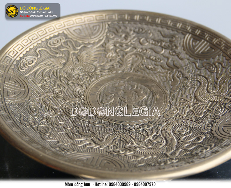 Báo giá Mâm bồng bằng đồng - đĩa đựng quả bằng đồng đẹp tinh xảo