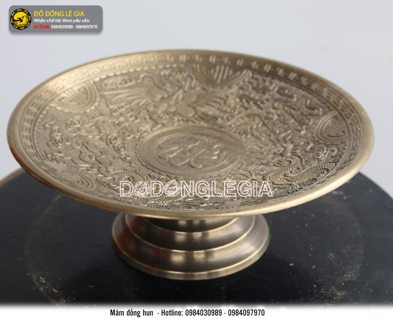 Báo giá Mâm bồng bằng đồng - đĩa đựng quả bằng đồng đẹp tinh xảo