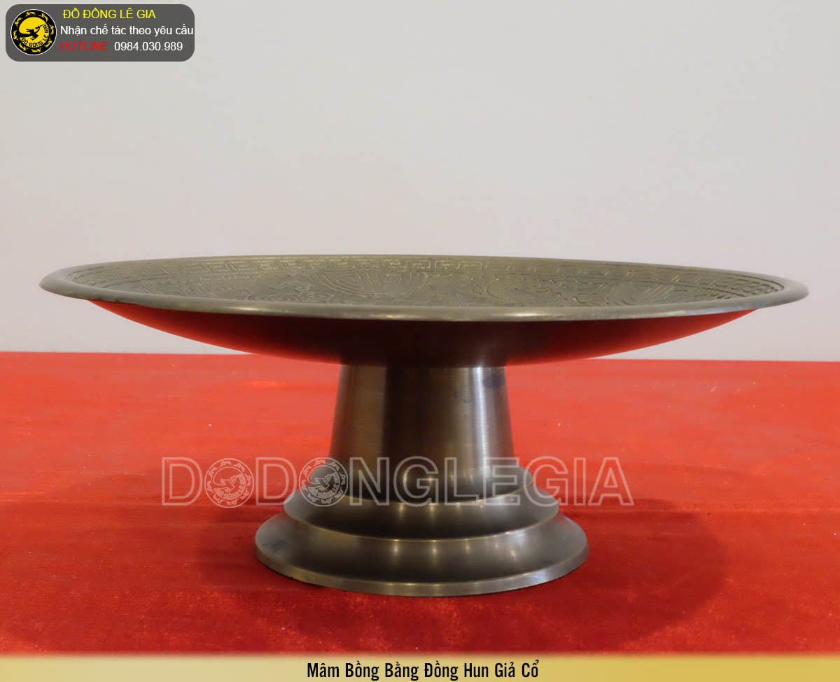 Báo giá Mâm bồng bằng đồng - đĩa đựng quả bằng đồng đẹp tinh xảo