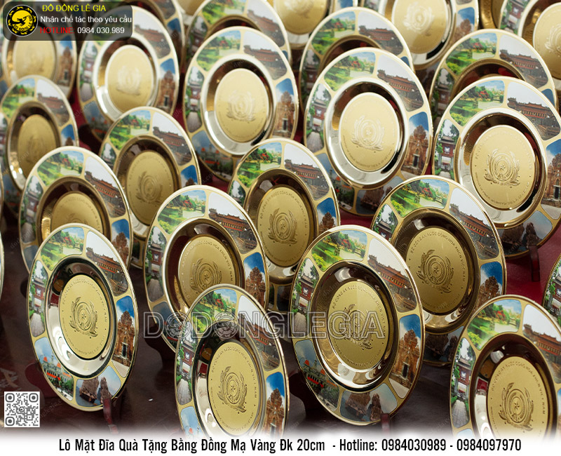 Lô Mặt Đĩa Quà Tặng Bộ Công An Đường Kính 20cm Hoàn Thiện Theo Yêu Cầu