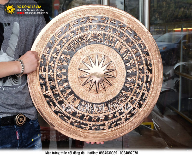 Mặt trống đồng gò đồng đỏ D60