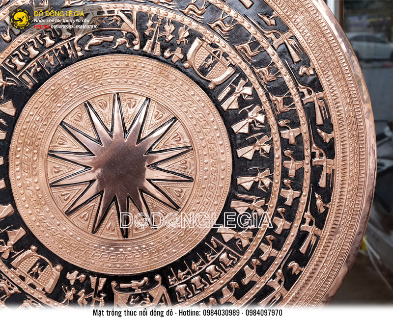 Mặt trống đồng gò đồng đỏ D60