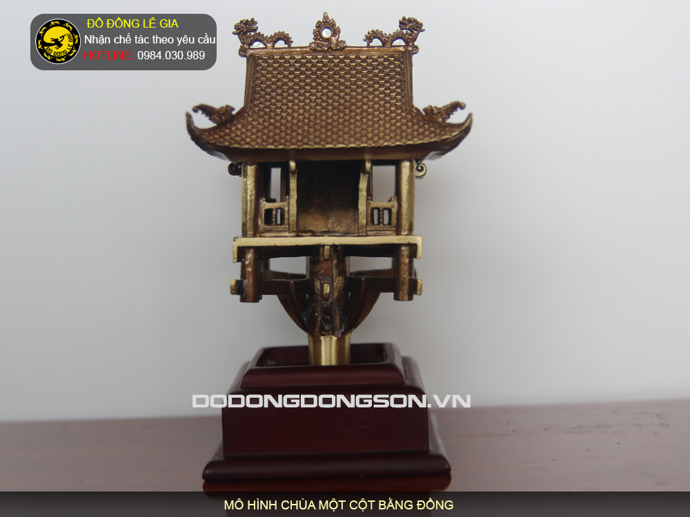 Mô hình chùa một cột bằng đồng