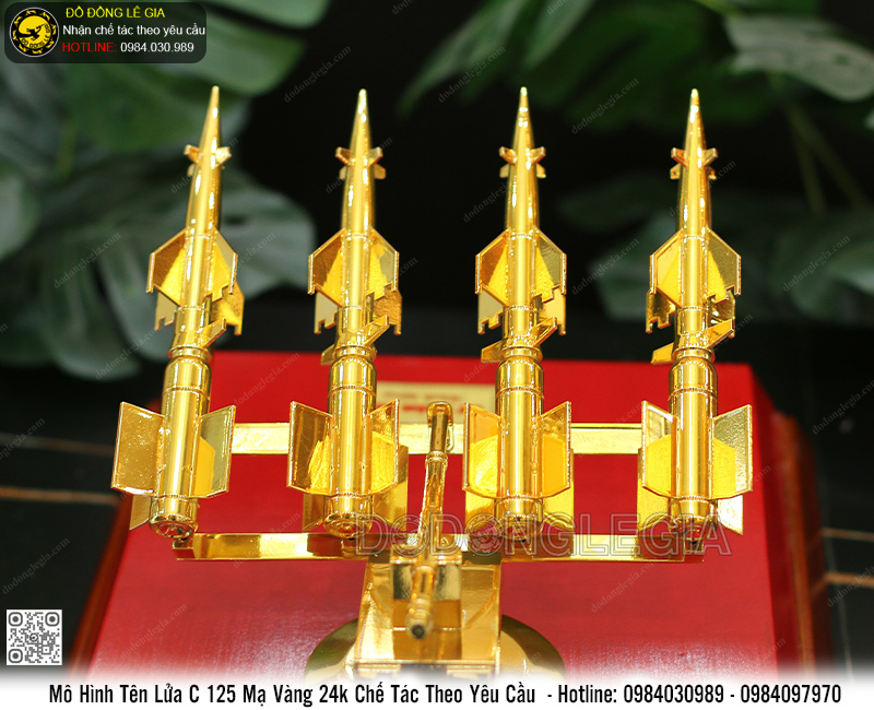 Mô Hình Tên Lửa C-125 Mạ Vàng 24k