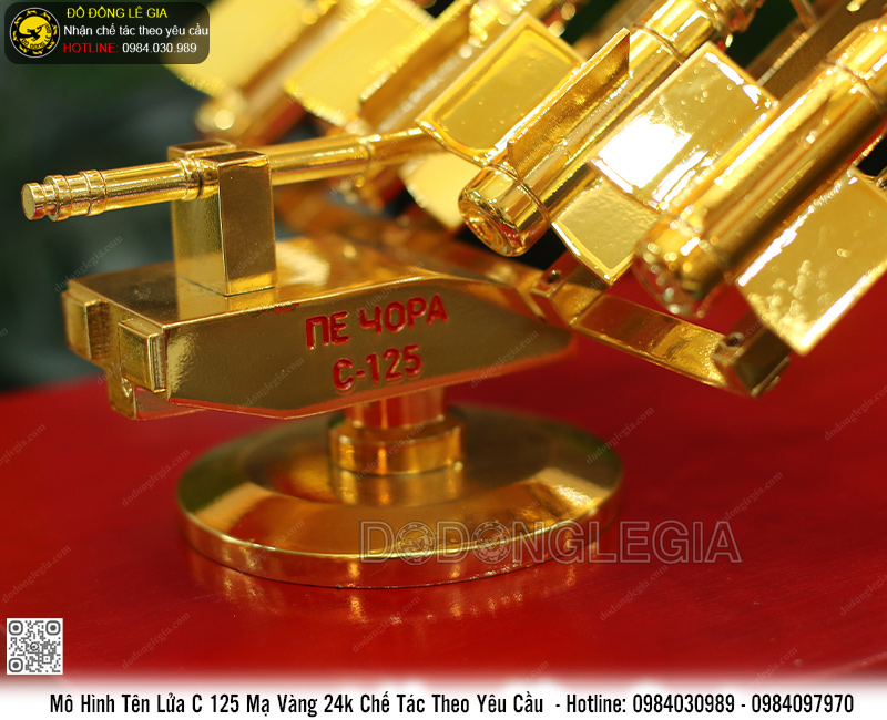 Mô Hình Tên Lửa C-125 Mạ Vàng 24k