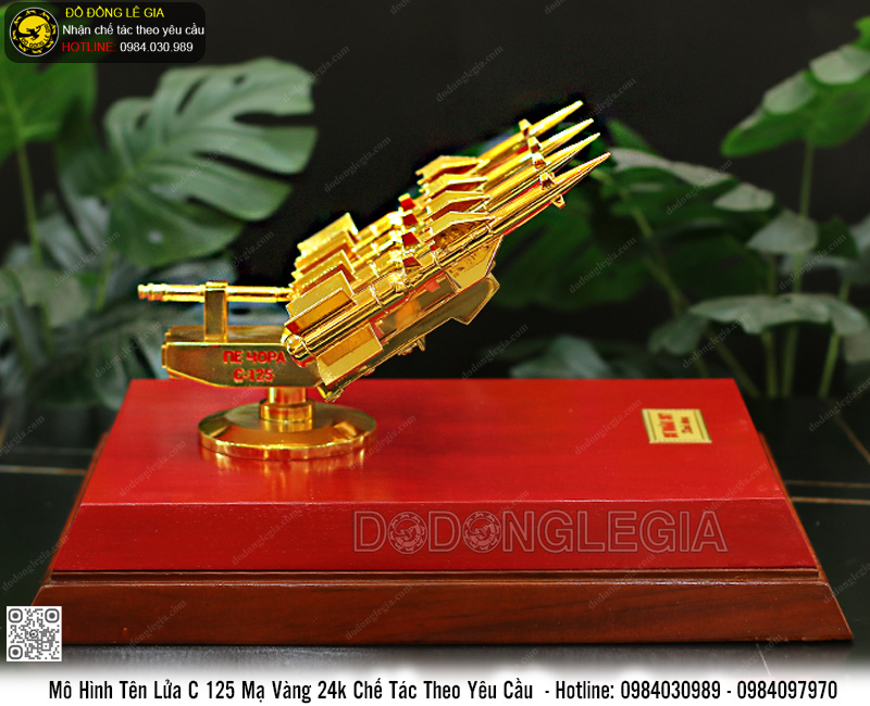 Mô Hình Tên Lửa C-125 Mạ Vàng 24k