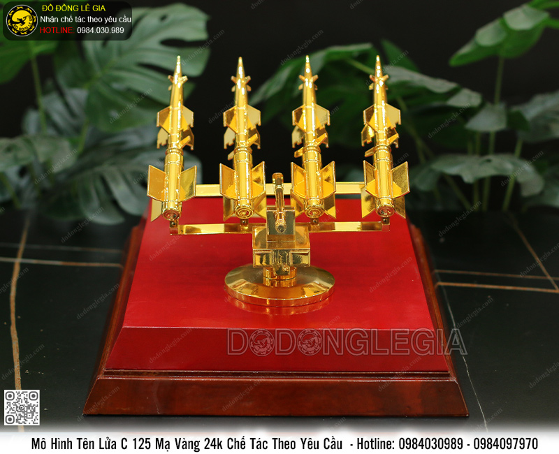 Mô Hình Tên Lửa C-125 Mạ Vàng 24k