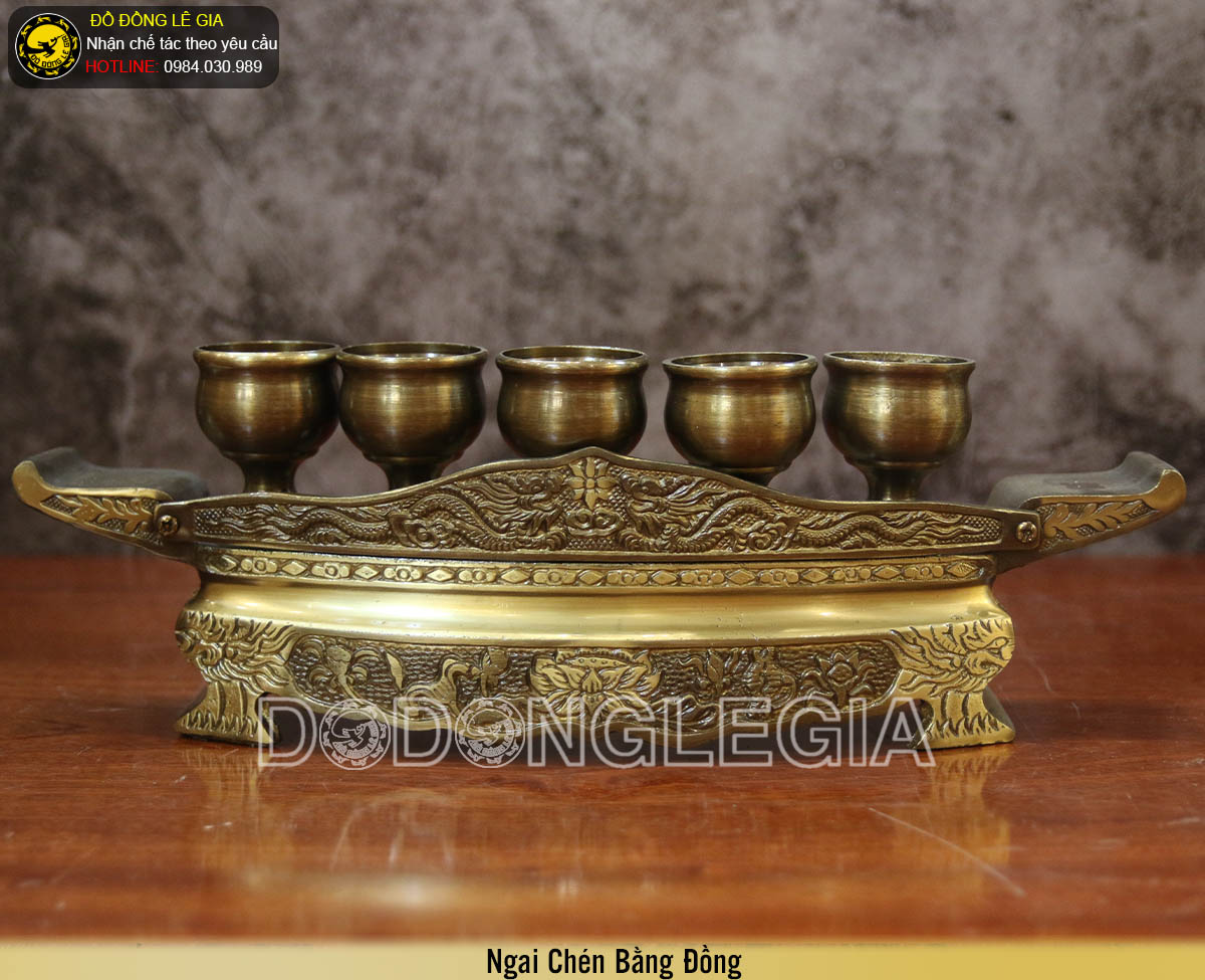 Báo giá Ngai chén- khay chén bằng đồng