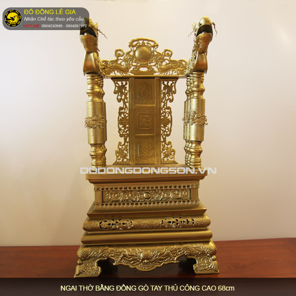 Ngai thờ bằng đồng cao 68cm