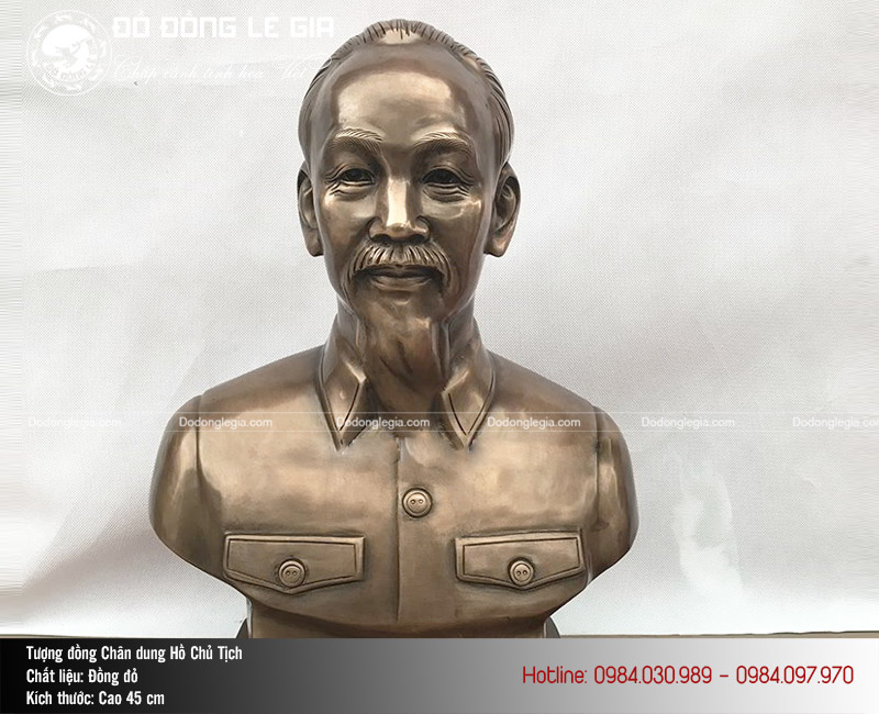 Những Mẫu Tượng Bác Hồ Bán Thân Bằng Đồng Đỏ