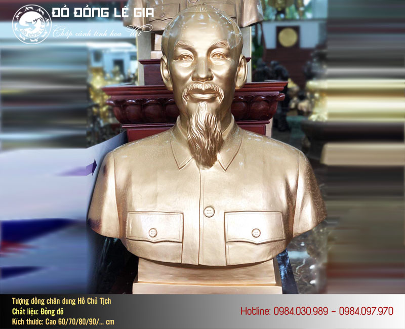 Những Mẫu Tượng Bác Hồ Bán Thân Bằng Đồng Đỏ