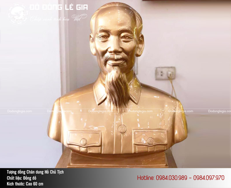 Những Mẫu Tượng Bác Hồ Bán Thân Bằng Đồng Đỏ