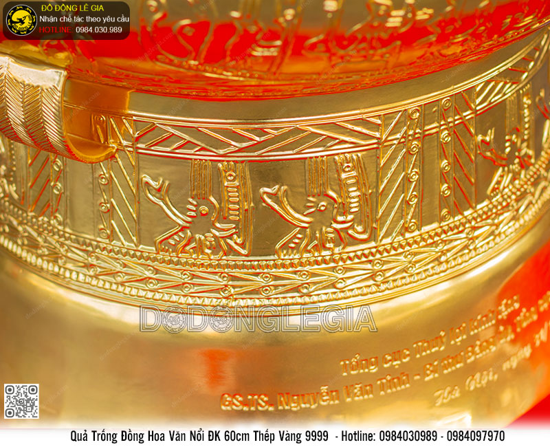 Quả Trống D60 dát vàng 9999