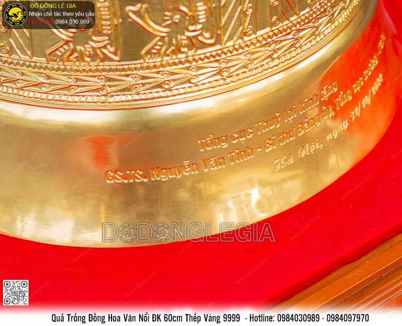 Quả Trống D60 dát vàng 9999