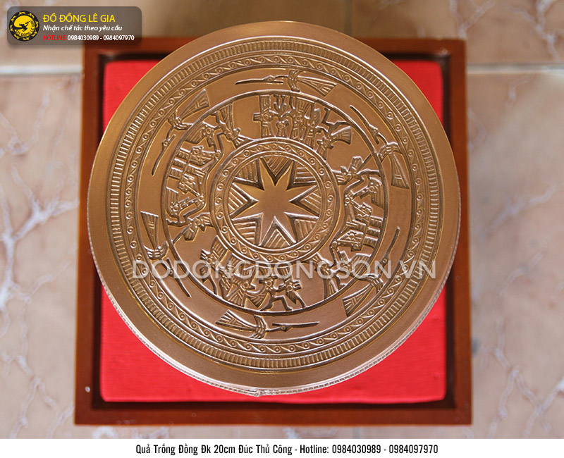 Quả trống đúc thủ công đường kính 20cm