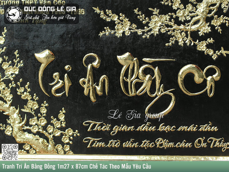 Tranh Trí Ân Bằng Đồng 1m27 x 87cm Chế Tác Theo Mẫu Yêu Cầu