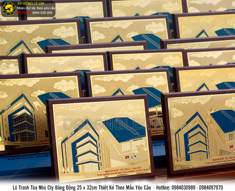 Lô tranh toà nhà công ty chế tác theo yêu cầu