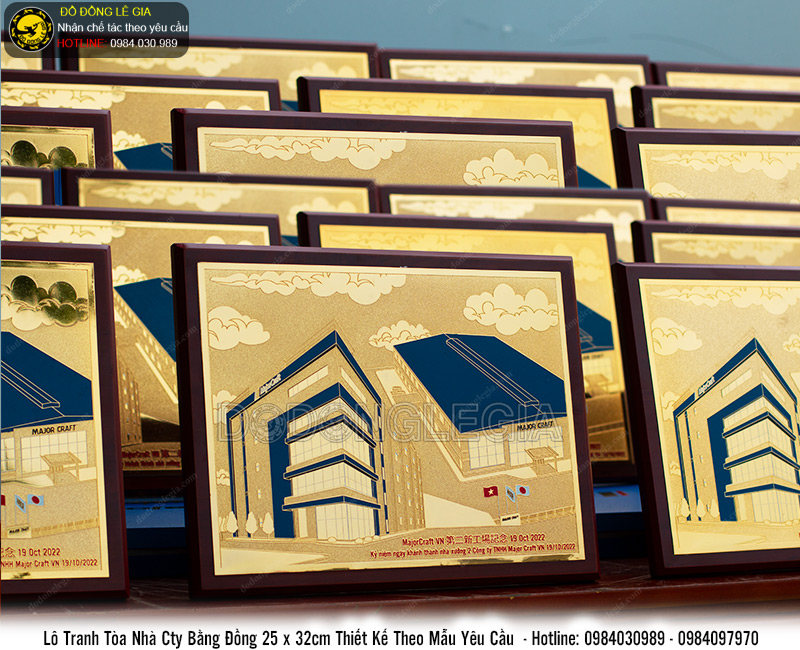 Lô tranh toà nhà công ty chế tác theo yêu cầu