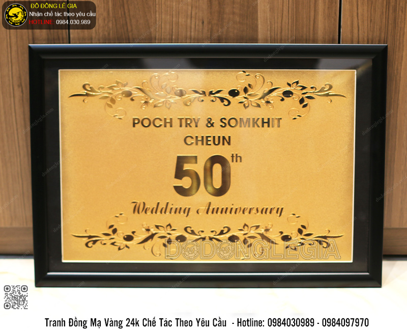 Tranh Đồng Mạ Vàng 24k Chế Tác Theo Yêu Cầu