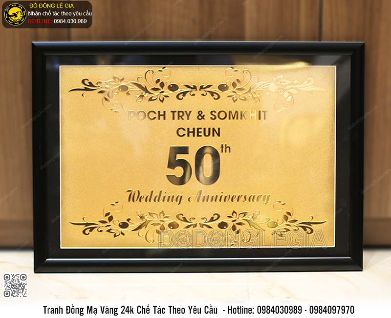 Tranh Đồng Mạ Vàng 24k Chế Tác Theo Yêu Cầu