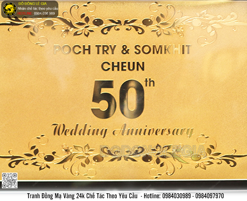 Tranh Đồng Mạ Vàng 24k Chế Tác Theo Yêu Cầu