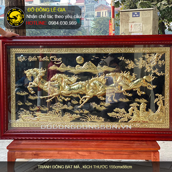 Tranh đồng bát mã KT 155cmx88cm