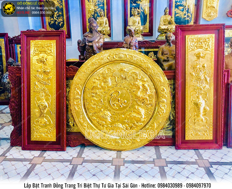 Dự án chế tác tranh đồng mạ vàng cho biệt thự tư gia tại Sài Gòn