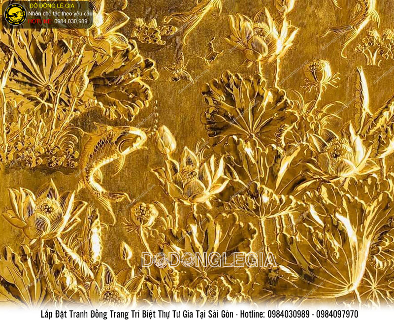 Dự án chế tác tranh đồng mạ vàng cho biệt thự tư gia tại Sài Gòn