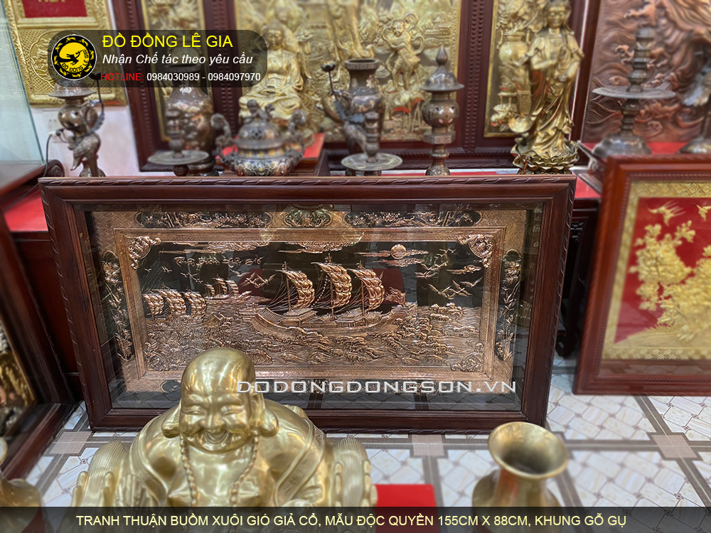 Tranh đồng thuận buồm giả cổ mẫu độc quyền