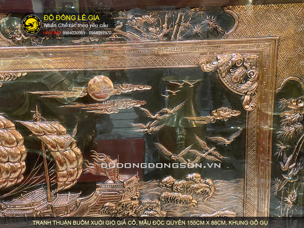 Tranh đồng thuận buồm giả cổ mẫu độc quyền