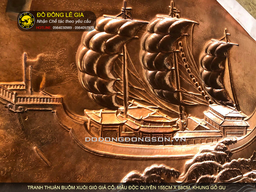 Tranh đồng thuận buồm giả cổ mẫu độc quyền