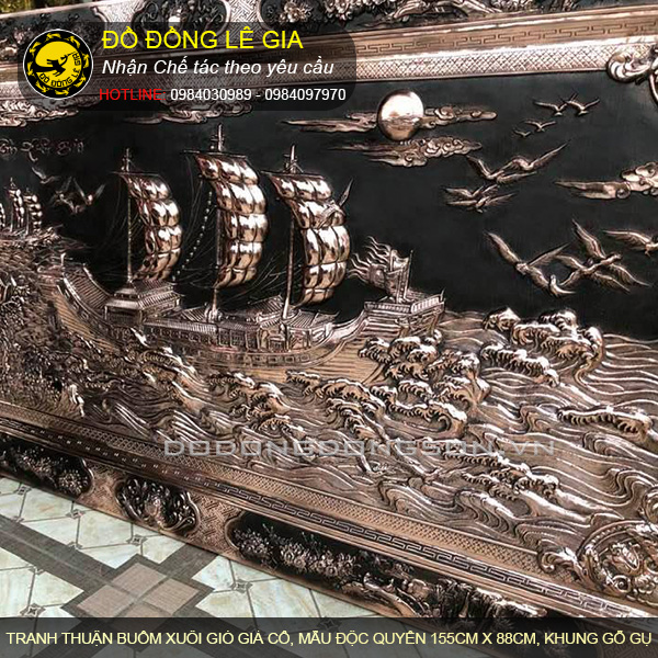 Tranh đồng thuận buồm giả cổ mẫu độc quyền