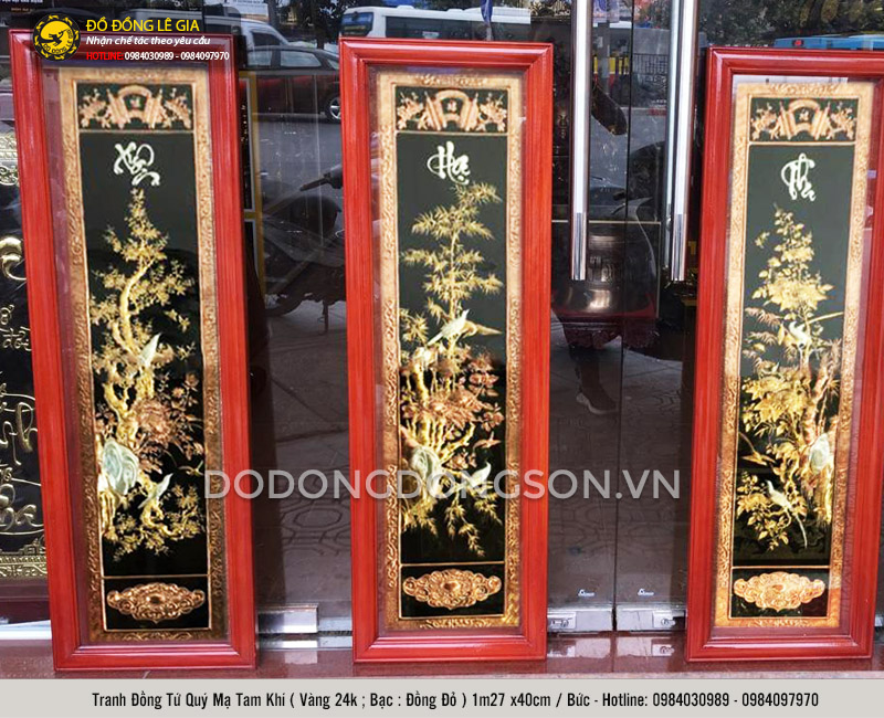 Tranh tứ quý mạ tam khí