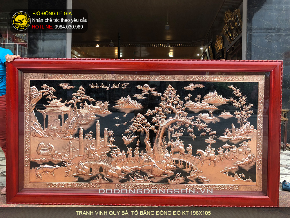 Tranh đồng Vinh Quy bái tổ theo đơn đặt hàng