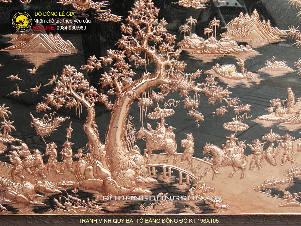 Tranh đồng Vinh Quy bái tổ theo đơn đặt hàng