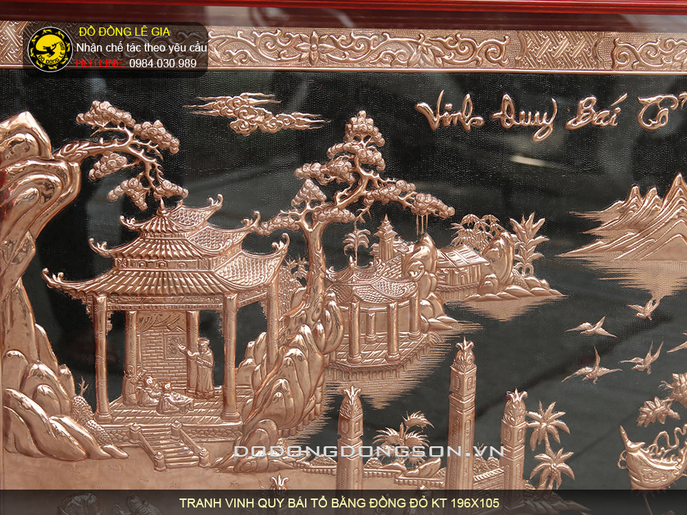 Tranh đồng Vinh Quy bái tổ theo đơn đặt hàng