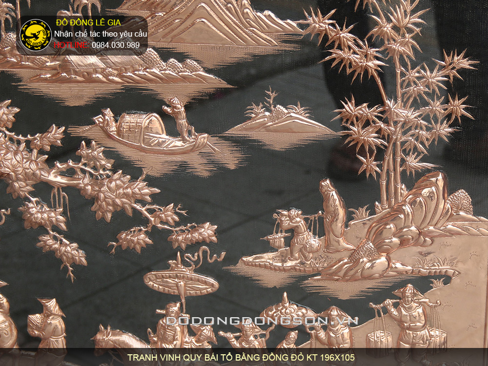 Tranh đồng Vinh Quy bái tổ theo đơn đặt hàng