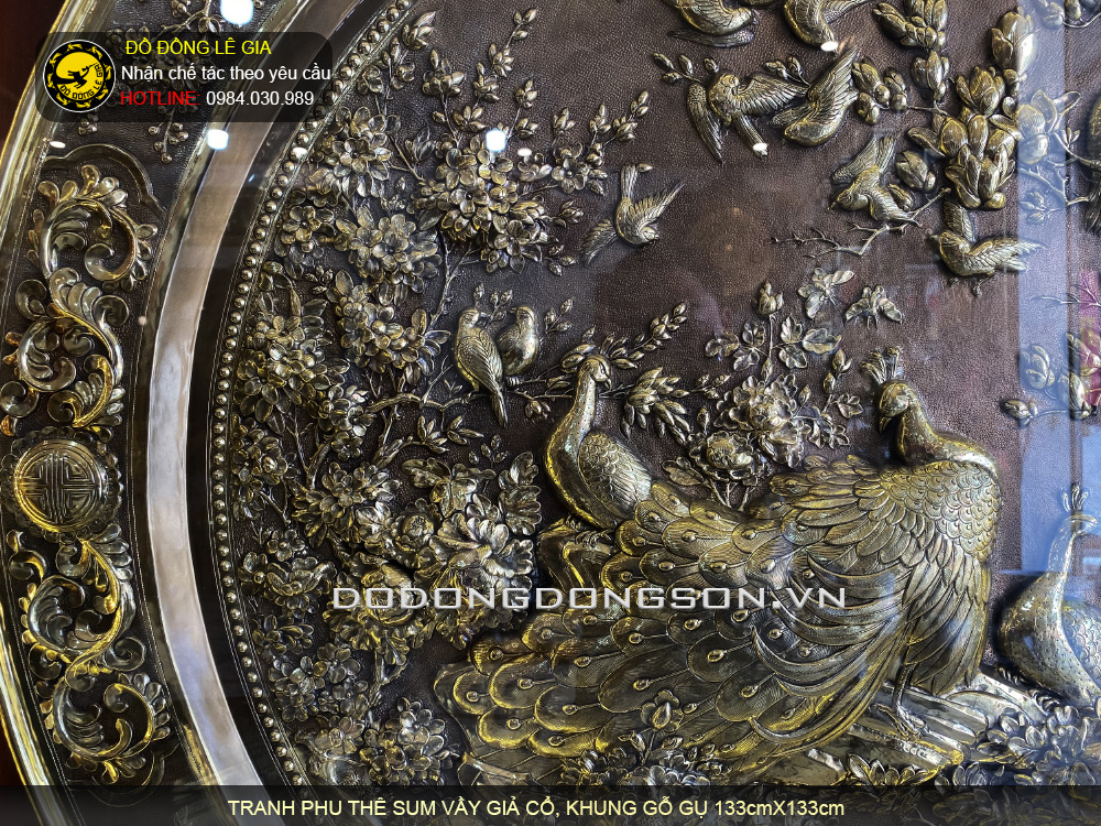 Tranh Phu thê Viên mãn 133cmx133cm