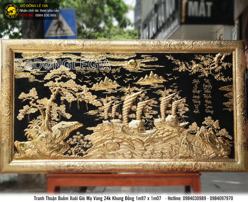 Tổng hợp các bức tranh Thuận buồm xuôi gió mạ vàng 24k đẹp nhất hiện nay