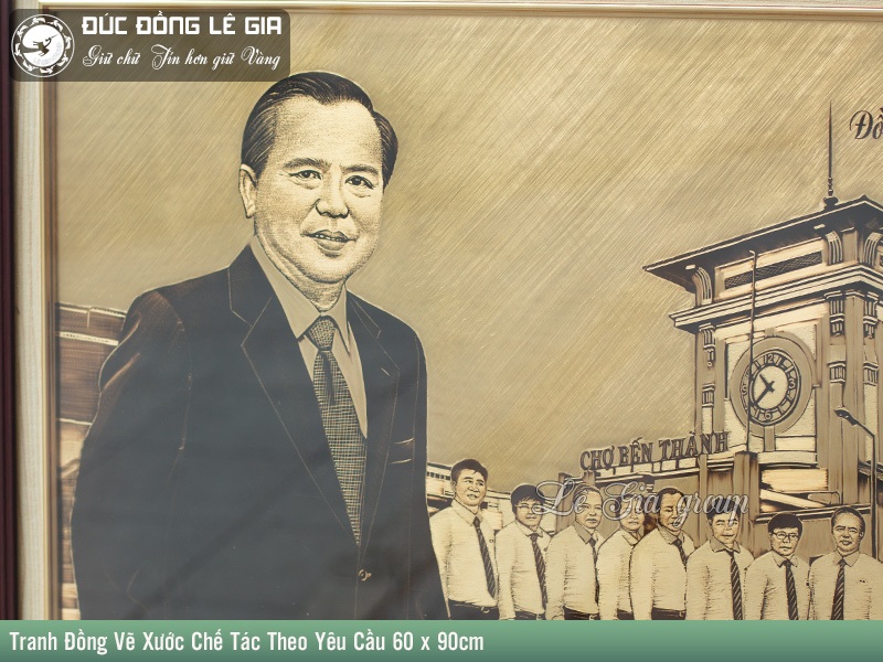 Tranh vẽ xước chế tác theo yêu cầu kích thước 60x90cm