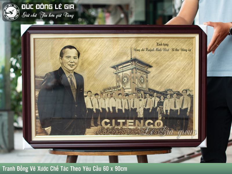 Tranh vẽ xước chế tác theo yêu cầu kích thước 60x90cm