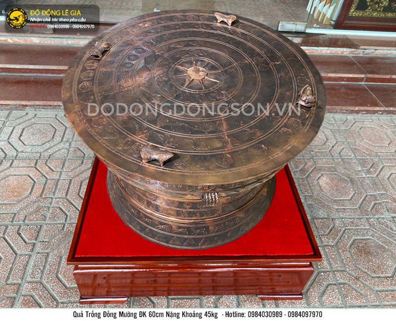 Quả trống đồng Mường đường kính 60cm