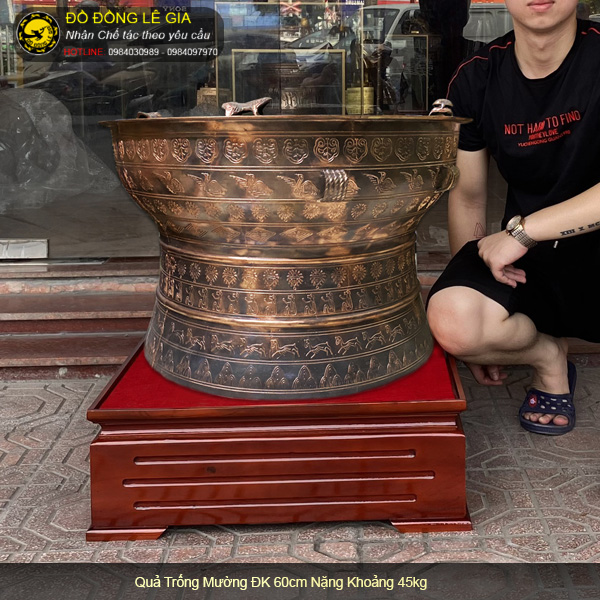 Quả trống đồng Mường đường kính 60cm