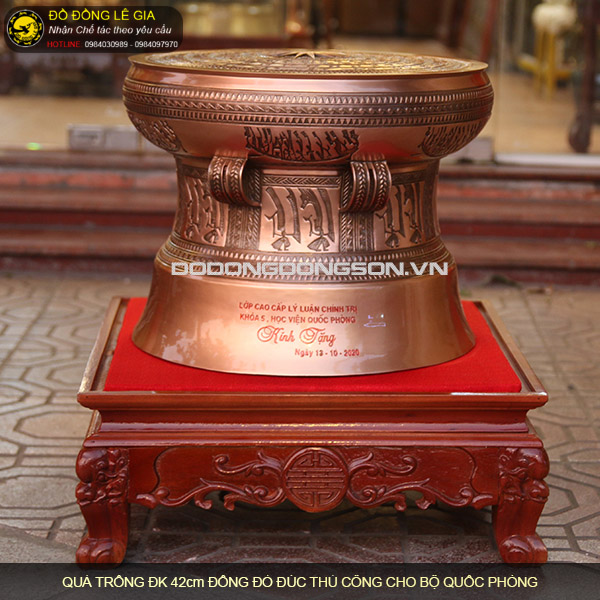Đúc quả trống đường kính 42cm cho Học viện Quốc Phòng