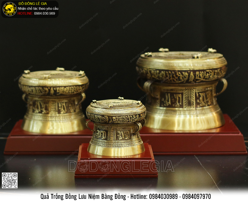 Qủa Trống lưu niệm bằng đồng